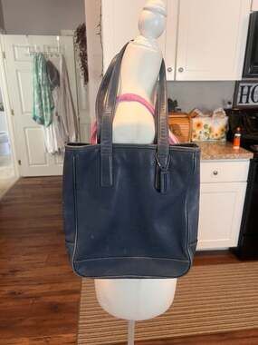 Coach Navy Leather Tote